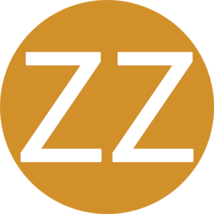 White uppercase letters "z" on an orange background, creating a mirrored, stylized "zz" design as part of the default kit.