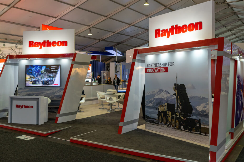 Barythom booth showcasing cyber security solutions for defense contractors at a trade show.