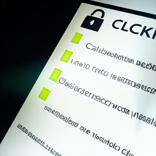 A screen displaying the phrase "click here" with Cybersecurity Solutions mentioned.