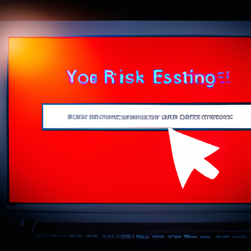 A computer screen displaying a warning message about eating is at risk from cybersecurity threats.