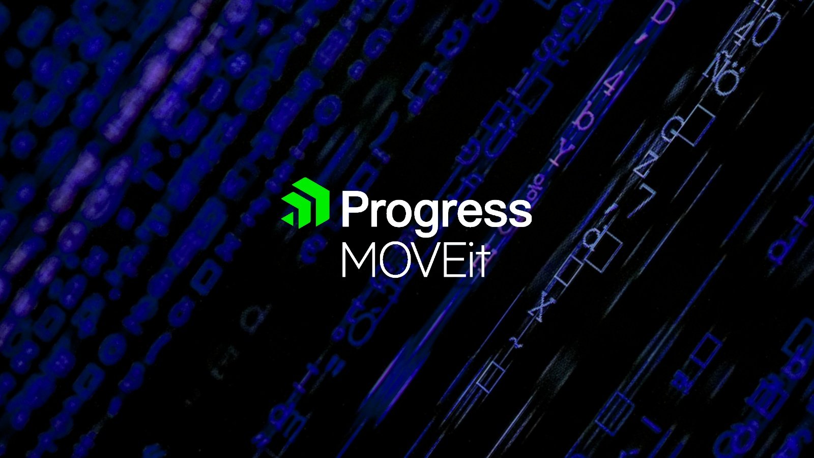 Progress movet logo with cloud integration and network management on a dark background.