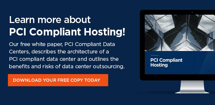 An IT consulting firm providing network management and IT support for learning about PCI compliant hosting on a computer screen.