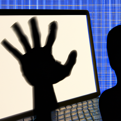 A silhouette of a person in front of a laptop providing IT consulting services.