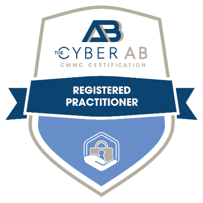 Registered practitioner badge from cybersecurity maturity model certification accreditation body (cmmc-ab) earned by mandalyn ringersma