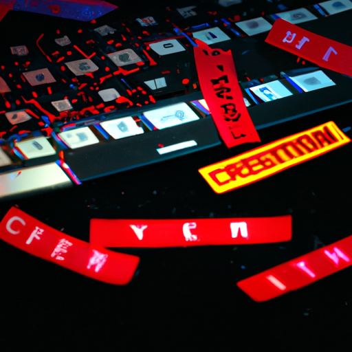 A computer keyboard customized with stickers for IT Support purposes.