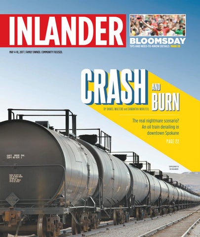 The cover of Inlander magazine featuring a train on the tracks, perfect for Geekend enthusiasts.