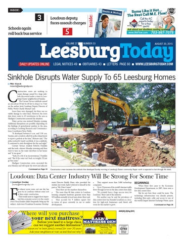 The front page of Leesburg Today featuring IT Consulting and Cybersecurity Solutions.