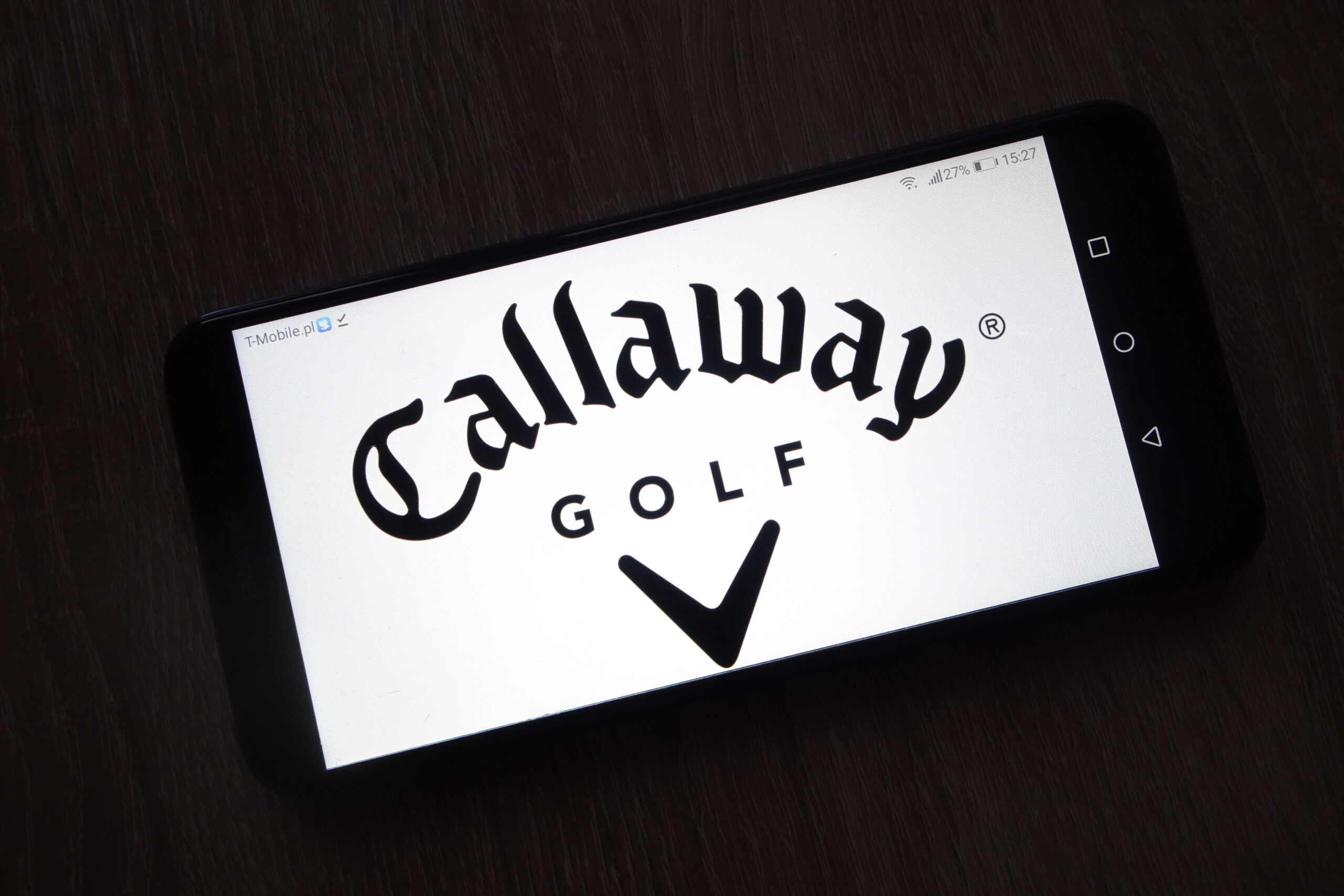Callaway's logo featured on smartphone amid massive data breach.