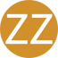 Emblem designed as a favicon featuring the letter "z" twice in white on an orange circular background.